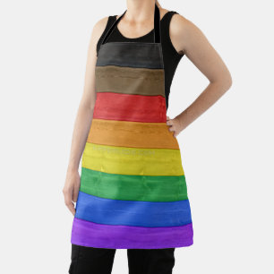 Tablier Drapeau de fierté gay inclusif de SlipperyJoe text