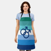 Tablier Drapeau de fierté gay masculin MLM (Porté)