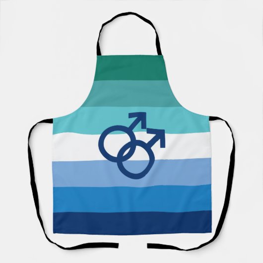 Tablier Drapeau de fierté gay masculin MLM (Recto)