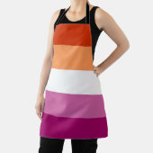 Tablier Drapeau de fierté lesbienne (5 bandes) (Insitu)