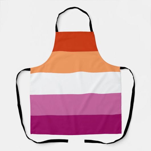 Tablier Drapeau de fierté lesbienne (5 bandes) (Recto)
