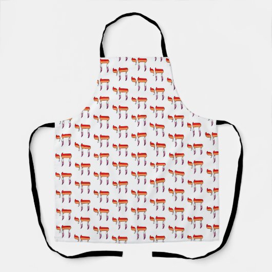 Tablier Drapeau de fierté lesbienne Chai (Recto)