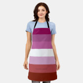 Tablier Drapeau de fierté lesbienne de SlipperyJoe's fémin (Porté)