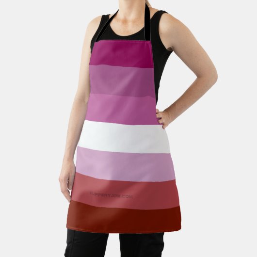 Tablier Drapeau de fierté lesbienne de SlipperyJoe's fémin (Insitu)