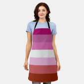 Tablier Drapeau de fierté lesbienne (Origine) (Porté)