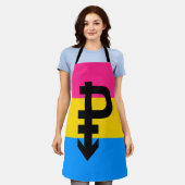 Tablier Drapeau de fierté pansexuelle (Porté)