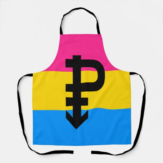 Tablier Drapeau de fierté pansexuelle (Recto)