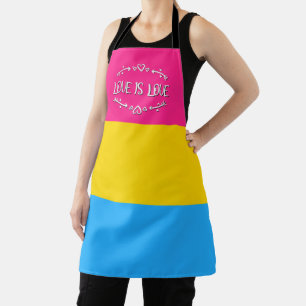 Tablier Drapeau de fierté pansexuelle "L'amour est l'amour