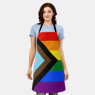 Tablier Drapeau de fierté Progress Pride de SlipperyJoe si