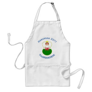 Tablier Drapeau de Hanukkah d'ange gallois Personnalisé 