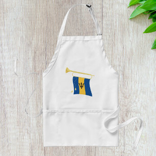 Tablier Drapeau de la Barbade avec Bugle Patriotique Caraï