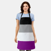 Tablier Drapeau de la fierté asexuelle (Porté)