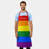 Tablier Drapeau de la Fierté Gay Monogrammé (Porté)