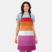 Tablier Drapeau de la fierté lesbienne (Porté)