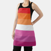 Tablier Drapeau de la fierté lesbienne (Insitu)