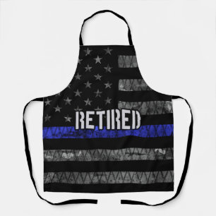 Tablier Drapeau de la police retraitée en détresse