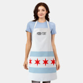 Tablier Drapeau de la ville de Chicago nom personnalisé ta (Porté)