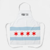 Tablier Drapeau de la ville de Chicago nom personnalisé ta (Recto)