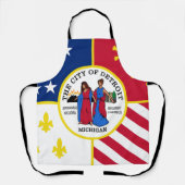 Tablier Drapeau de la ville de Détroit Apron (Recto)