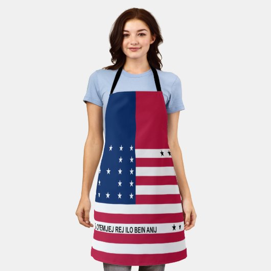 Tablier Drapeau de l'atoll de Bikini Patriotique (Porté)