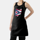 Tablier Drapeau de l'Ohio et carte (Insitu)