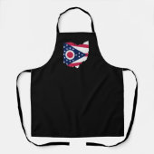 Tablier Drapeau de l'Ohio et carte (Recto)