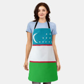 Tablier Drapeau de l'Ouzbékistan (Porté)