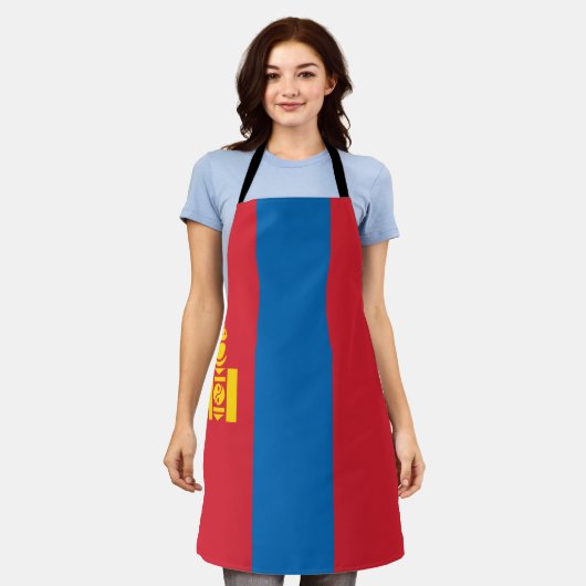 Tablier Drapeau de Mongolie (Porté)