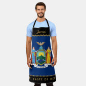 Tablier Drapeau de New York Chefs Apron, New York Apron (Porté)