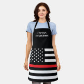 Tablier Drapeau de pompier mince Red Line Flag (Porté)