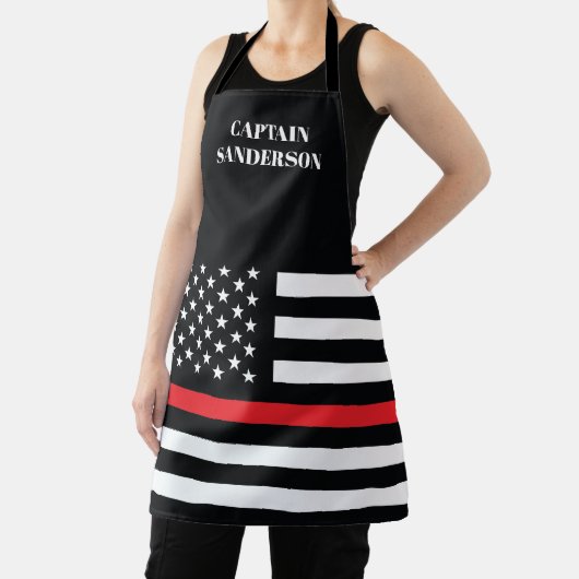 Tablier Drapeau de pompier mince Red Line Flag (Insitu)