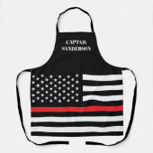 Tablier Drapeau de pompier mince Red Line Flag (Recto)