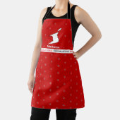 Tablier Drapeau de Trinité-et-Tobago avec carte et votre n (Insitu)