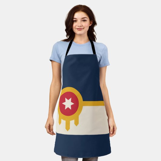 Tablier Drapeau de Tulsa, Oklahoma (Porté)