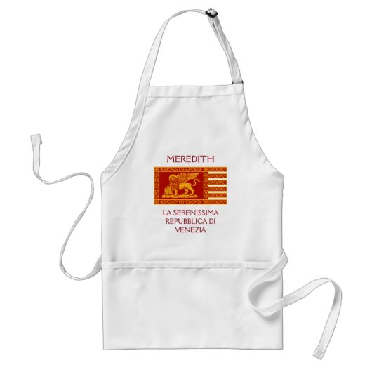 Tablier Drapeau de Venise, Italie Adulte Apron (Devant)