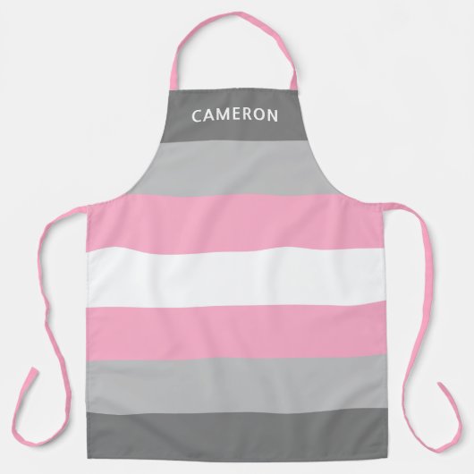 Tablier Drapeau demifille monogrammé (Recto)