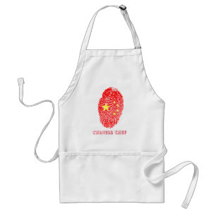 Tablier Drapeau d'empreinte digitale de contact de Chinois