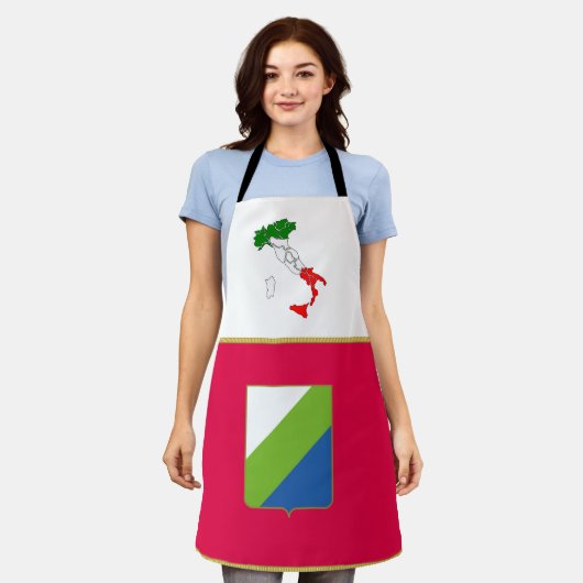 Tablier Drapeau des Abruzzes (Italie) (Porté)