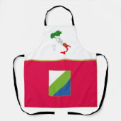 Tablier Drapeau des Abruzzes (Italie) (Recto)