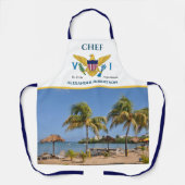 Tablier Drapeau des îles Vierges américaines USVI St. Croi (Recto)