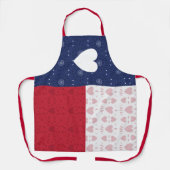 Tablier Drapeau d'état du Texas à motifs cardiaques (Recto)