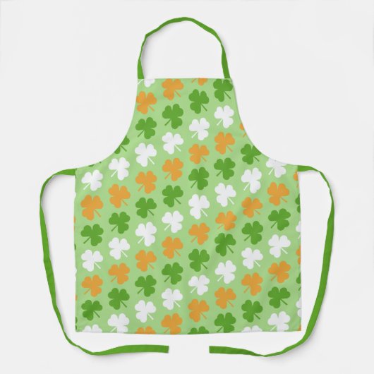 Tablier Drapeau d'Irlande à partir de trèfles (Recto)