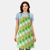 Tablier Drapeau d'Irlande à partir de trèfles (Porté)