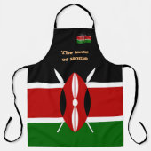 Tablier Drapeau du Kenya, Cuisine Kenya/Afrique (Recto)
