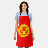 Tablier Drapeau du Kirghizistan (Porté)
