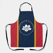 Tablier Drapeau du Mississippi - Nouveau Drapeau de Magnol (Recto)