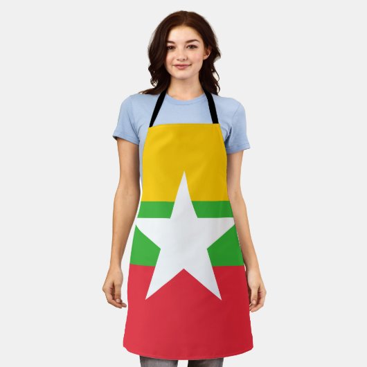 Tablier Drapeau du Myanmar (Porté)