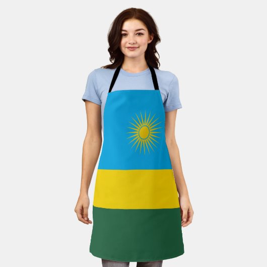 Tablier Drapeau du Rwanda (Porté)