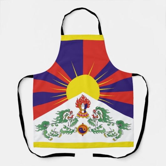 Tablier Drapeau du Tibet libre (Recto)