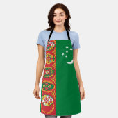 Tablier Drapeau du Turkménistan (Porté)